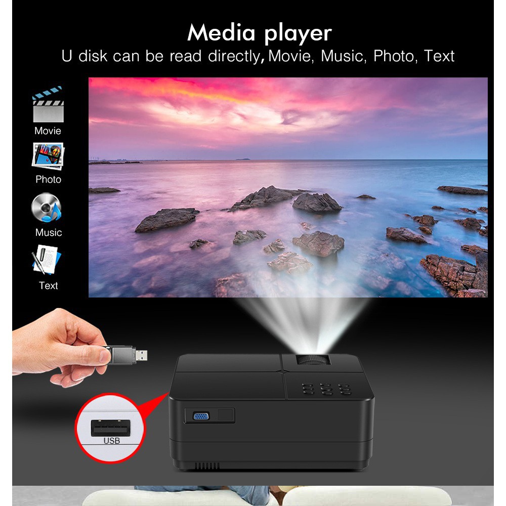 ⚡️ Máy chiếu mini Byintek Sky K7 Smart (kết nối không dây, HD) -  Xem phim tại nhà - Không cần đi xa - Không lo covid⚡️