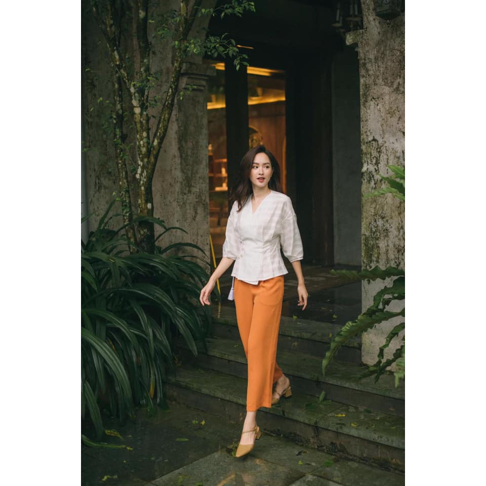 Rập giấy BẢN VẼ KHÔNG PHẢI QUẦN ÁO, VÁY để may mẫu áo sơ mi buộc dây Helen 28 - Helensewing