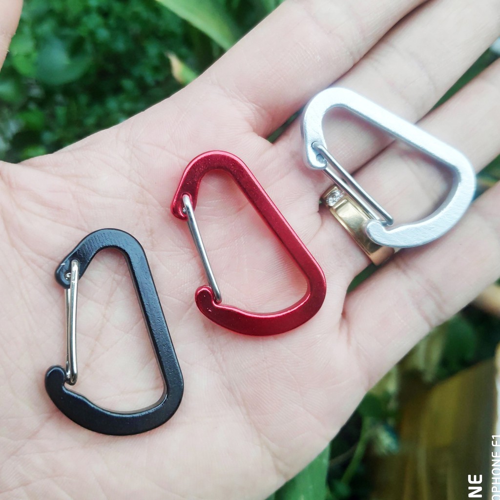 Móc Khoá D 4cm Bản Nhôm Đặc Siêu Cứng Khoá siêu Bền