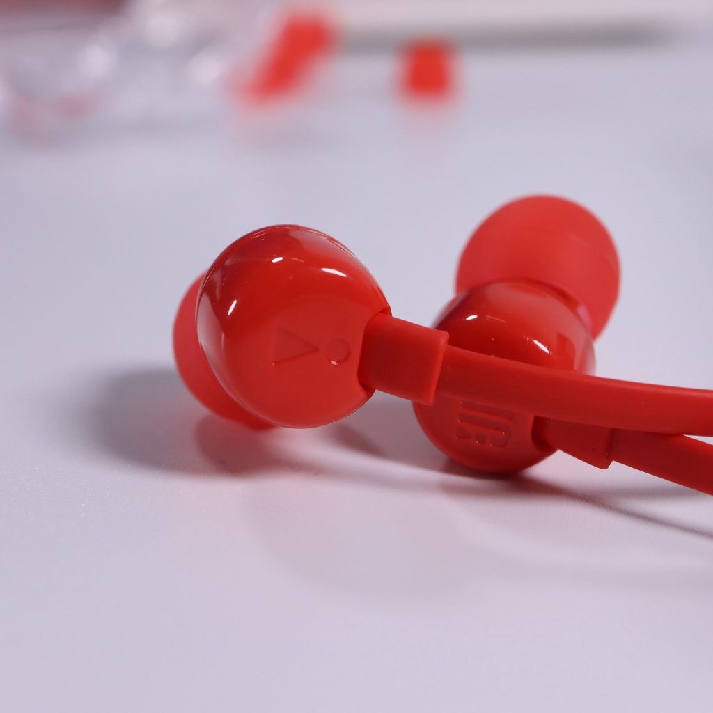 Puki shop / Tai nghe JBL TUNE110 có mic, dây chống rối, bass tròn trịa và chắc - tặng kèm dây da quấn tai nghe