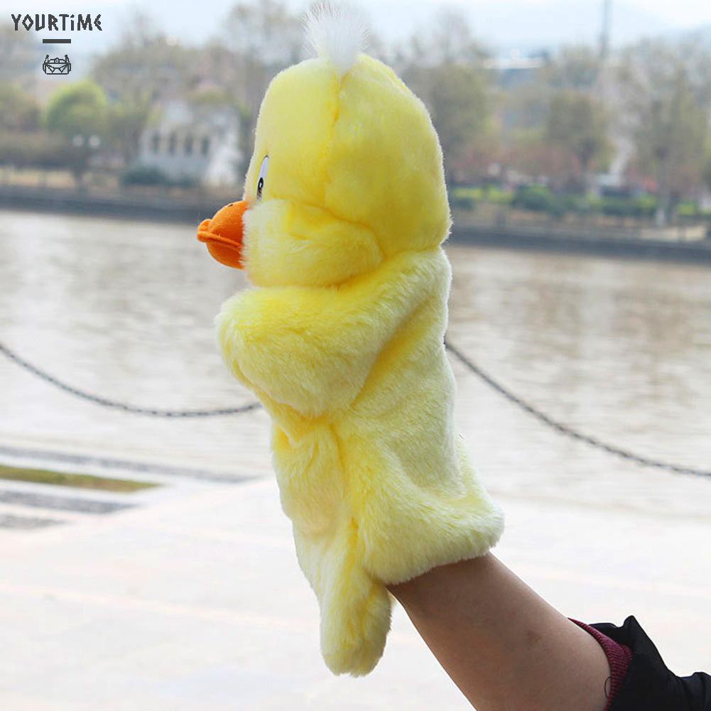 Đồ chơi con rối đeo tay hình chú vịt bằng nhung mềm mại dễ thương cho bé