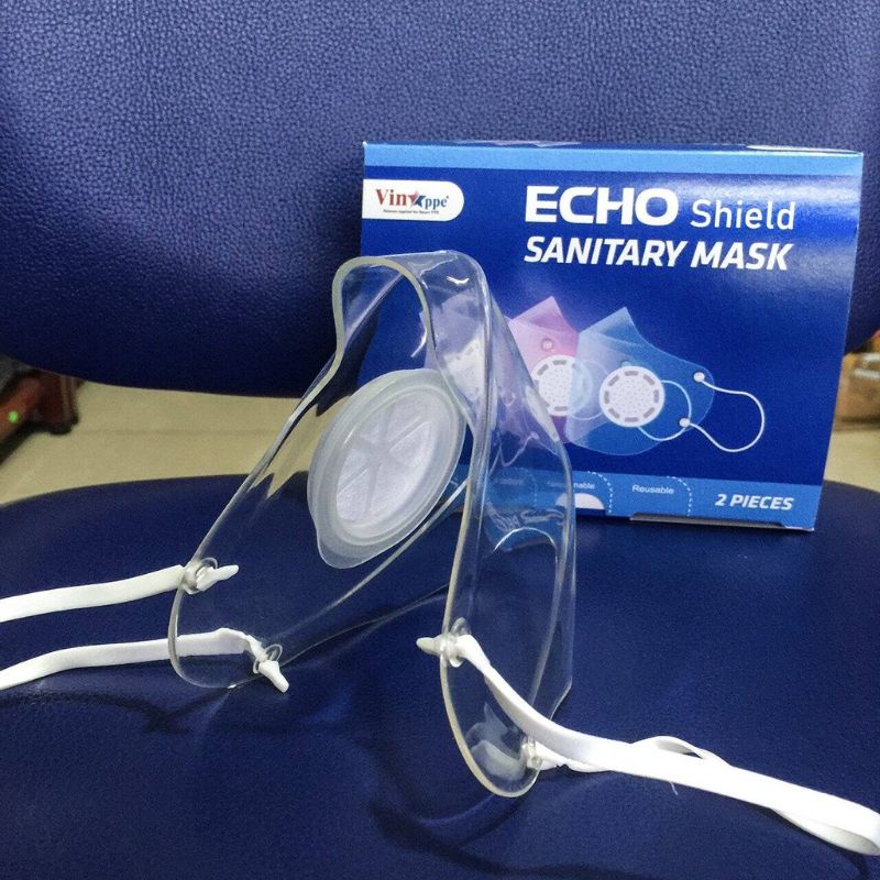 Combo 2 khẩu trang nhựa dẻo trong suốt cao cấp chính hãng