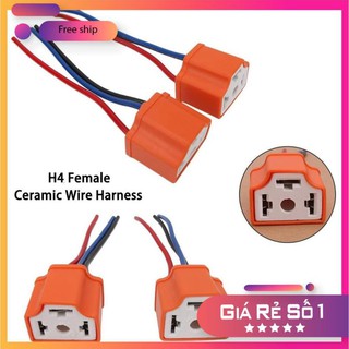 ⚡️Mặt Đế Ceramic⚡️ Chuôi Đèn/ Chấu Đèn Pha H4 / H7 (Sứ Chịu Nhiệt) - Cổng Kết Nối/ Đầu Nối Dài Chân Đèn Cho Xe Hơi
