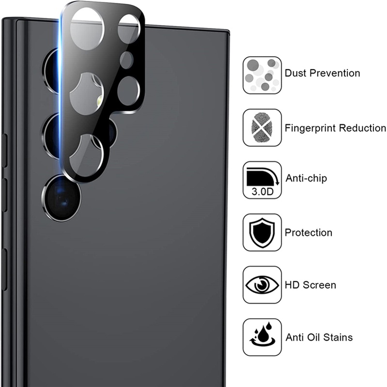 Miếng Dán Bảo Vệ Camera Sau Điện Thoại Samsung Galaxy s22 Ultra,s22+,s22 Bằng Hợp Kim Nhôm