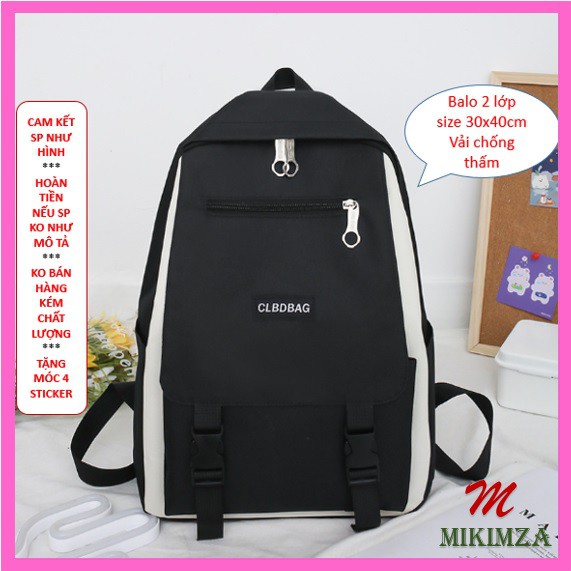 Balo nữ - cặp sách đi học - unisex ulzzang chống thấm giá rẻ BDBAG 1hitshop MKZ93