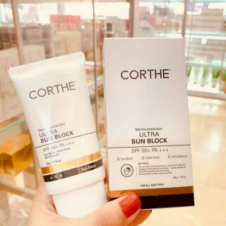 [ chính hãng] Đủ bill vận, Kem Chống Nắng Corthe số 1 kiềm dầu cho da dầu mụn, da nhạy cảm, lên toner trắng hồng
