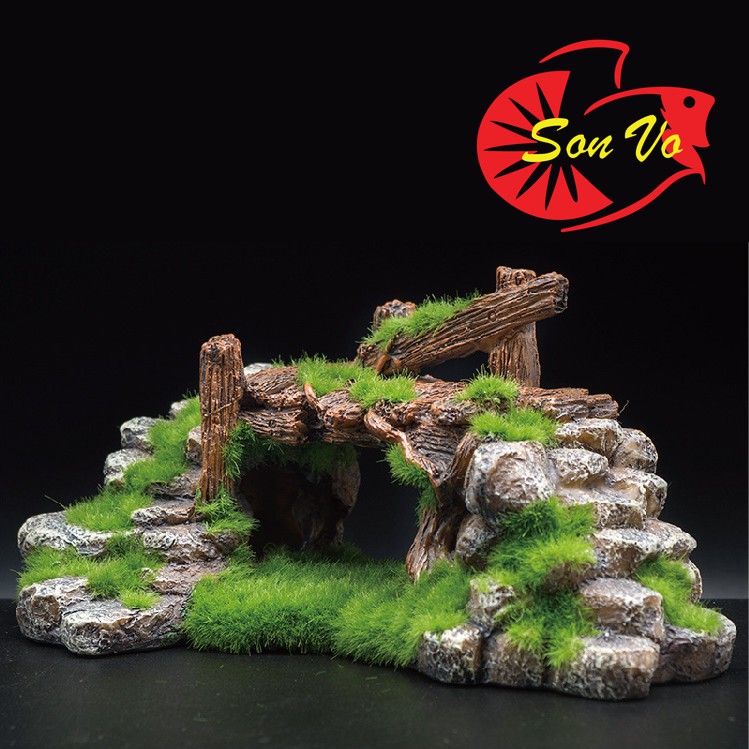 Mô hình núi đá tiểu cảnh hòn non bộ trang trí bể cá, lũa, bể thủy sinh p1