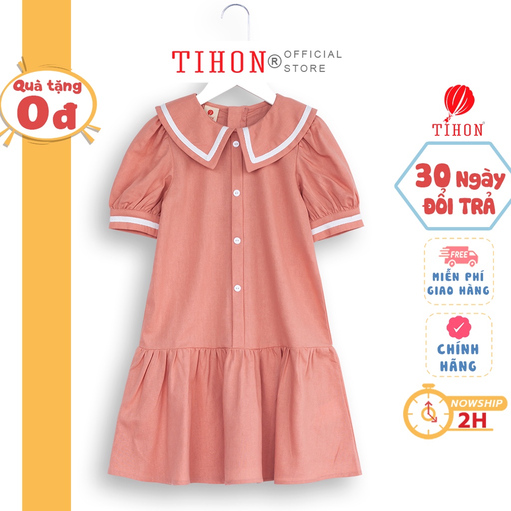 Váy bé gái TIHON cho bé từ 3 tuổi đến 12 tuổi chất liệu thoáng mát thiết kế điệu đà VT0750117