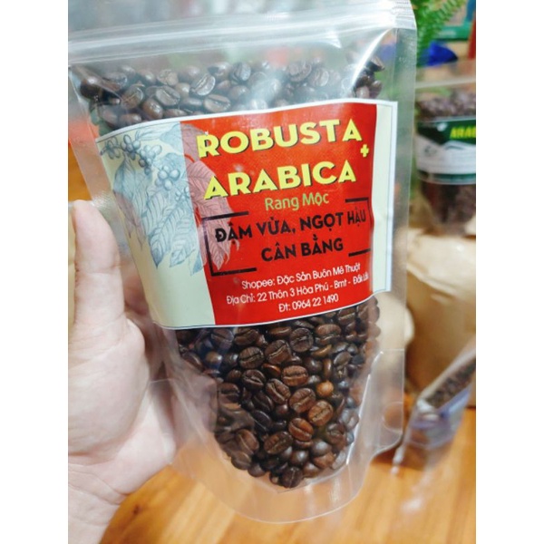 Cafe Arabica mix Robusta nguyên chất Ban Mê Thuột 500g