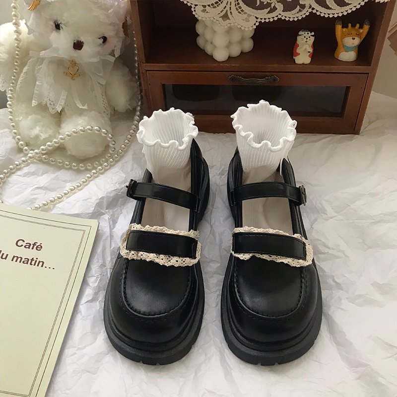 Giày oxford ulzzang Mary Jane đế dày phong cách cổ điển Pháp