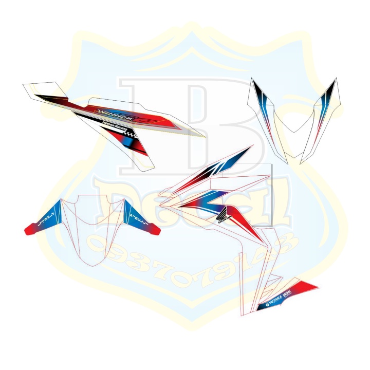 ( Quí khách vui lòng mang ra tiệm cho thợ dán ) Tem winner 150 chuyển màu trắng