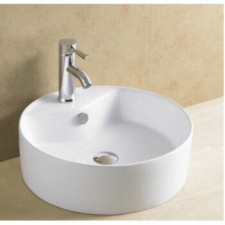 lavabo tròn đặt bàn đá