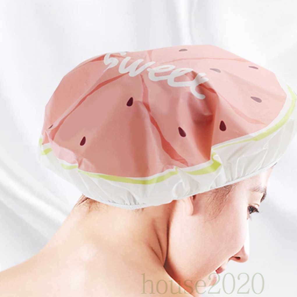 Mũ trùm đầu đi tắm chống thấm nước in họa tiết hoạt hình xinh xắn màu sắc ngẫu nhiên thời trang 2020