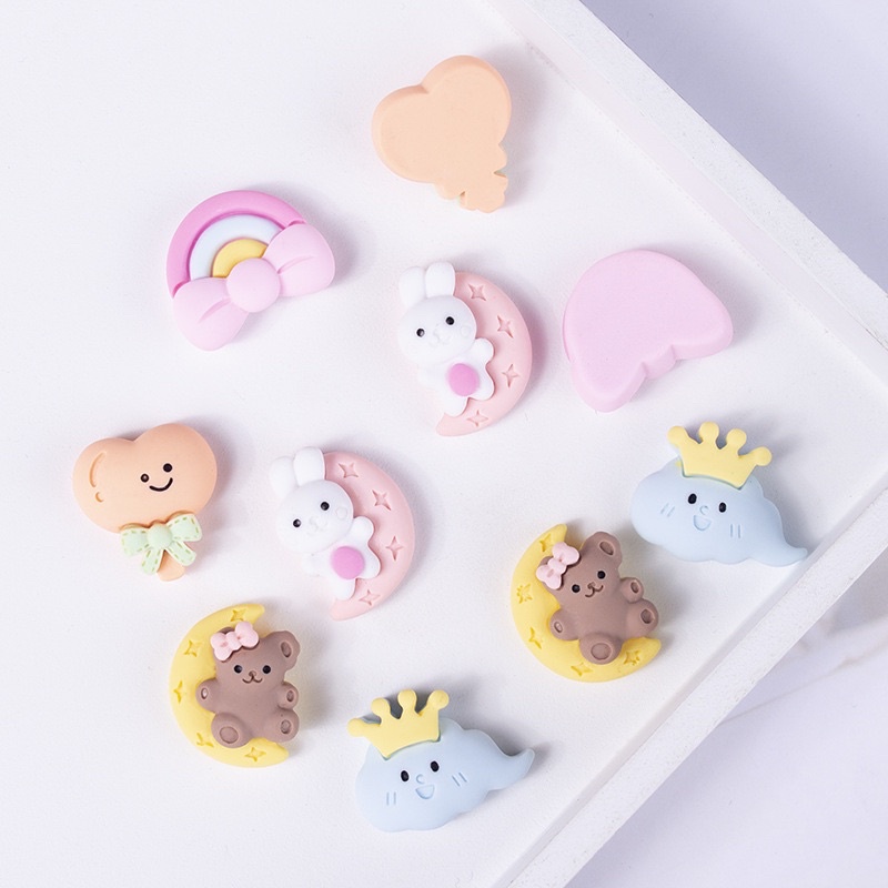 🌸Set 10 charm sticker 3D phụ kiện trang trí dễ thương🌸