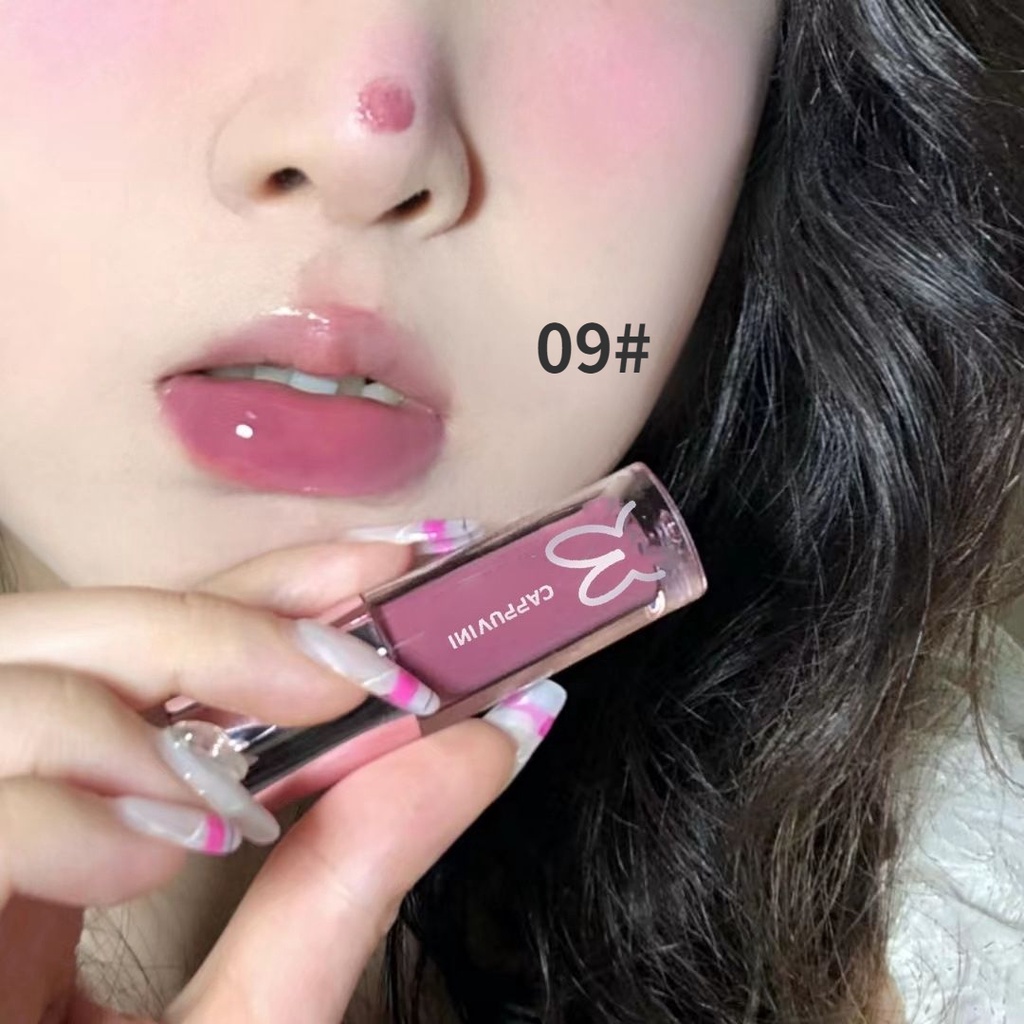Son Bóng Dạng Lỏng Cappuvini Màu Trà Sữa / Hành Tinh / Thỏ Dưỡng Ẩm Chống Nước