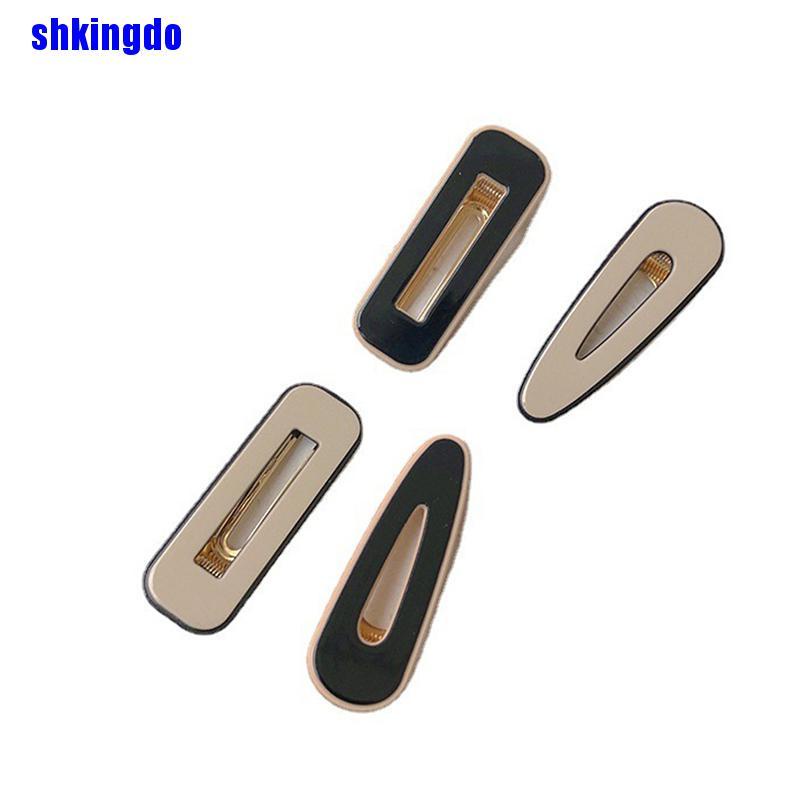 Set 2 kẹp tóc thiết kế hình học thanh lịch mới cho nữ