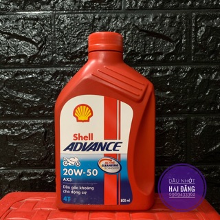 Dầu nhớt xe máy Shell Advance AX3 20w50 (800ml)