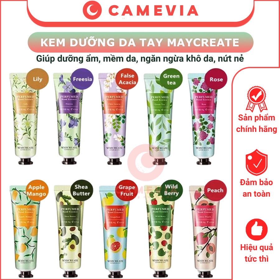Kem dưỡng da tay Maycreate mềm mịn nội địa Trung chính hãng 30g Camevia