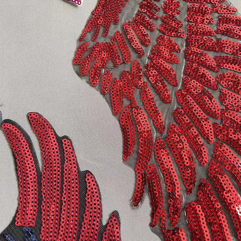 Miếng Dán Ủi Quần Áo Hình Cánh Thiên Thần Đính Kim Sa Lấp Lánh DIY