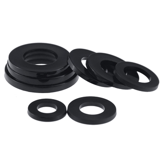 Bộ 50 M6 M8 M10 M12 Nhựa Đen Nylon Máy Giặt Mạ Vòng Phẳng Miếng Đệm Máy Giặt Miếng Đệm Cho Vít Bu Lông M2x5x1