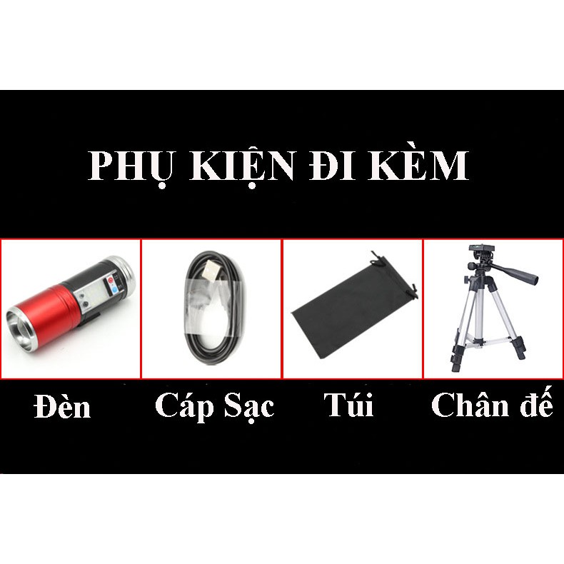 Đèn soi phao câu cá 4 màu 3 chế độ sáng - Cảm ứng thông minh