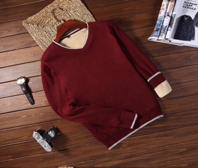 Áo len nam lót lông cực ấm