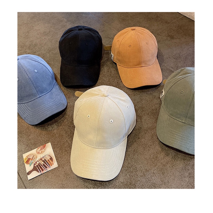 Mũ Lưỡi Trai Mềm Màu Trơn Phong Cách Retro Dễ Phối Đồ Thời Trang Xuân Hè Cho Nam Và Nữ