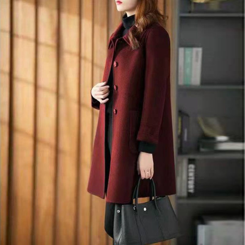 Áo Khoác Len Dáng Rộng Thời Trang Thu Đông Cho Nữ size m-4xl