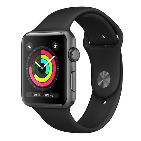 Apple Watch Series 3 GPS 42mm Viền Nhôm Dây Cao Su Nguyên Seal Chưa Active Nhập Khẩu Chính Hãng Apple