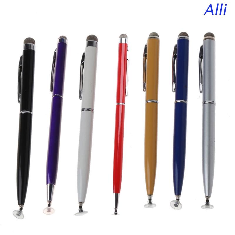 Bút cảm ứng 2 trong 1 đầu kim loại mini thông dụng dành cho điện thoại/ máy tính bảng