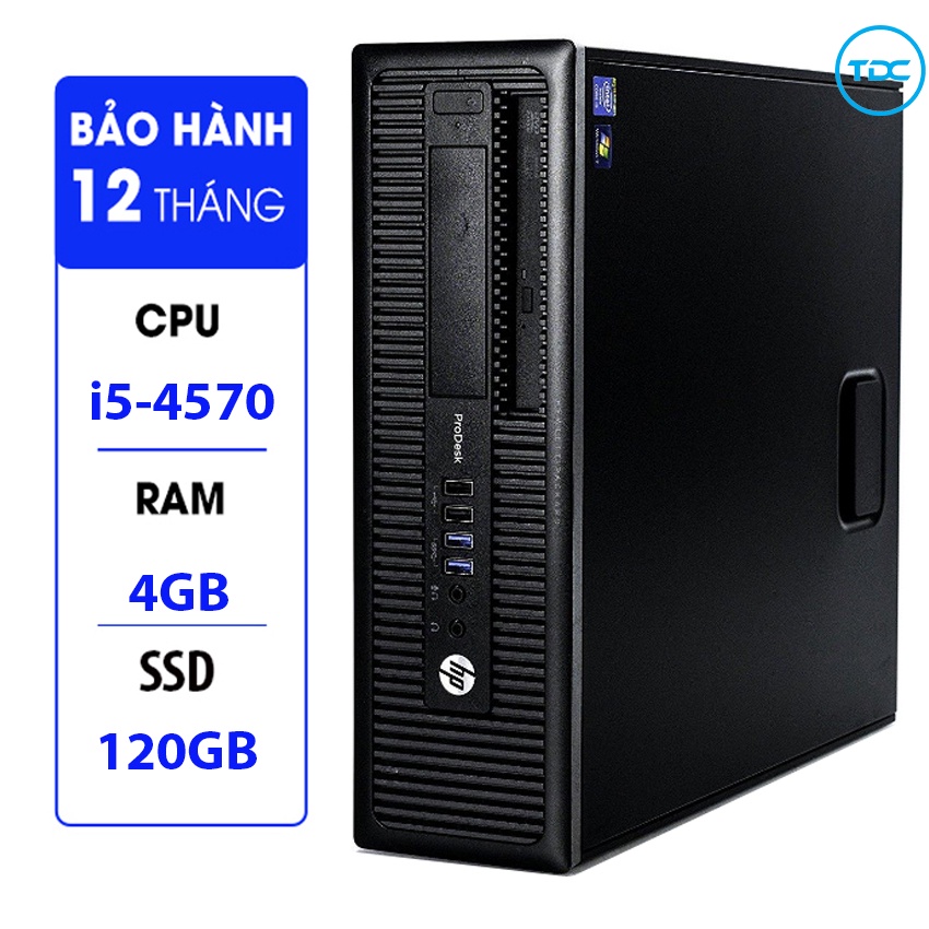 Cây máy tính đồng bộ để bàn HP 400G1/600G1 CPU i5-4570  Ram 4GB SSD 120GB Tặng USB thu Wifi