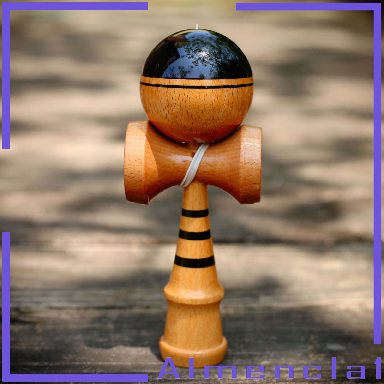 Đồ chơi Kendama gỗ quả bóng sơn với dây bền cho trẻ em tăng cường khả năng phối hợp tay và mắt