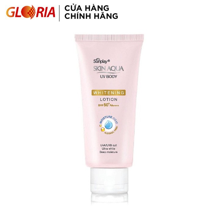 Kem chống nắng dưỡng thể trắng mịn Sunplay Skin Aqua UV Body Whitening Lotion SPF 50+ PA++++ (150g)