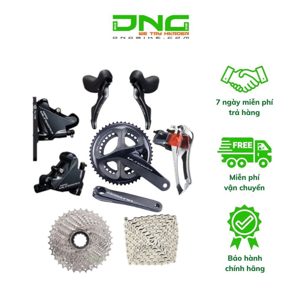 Bộ group SHIMANO ULTEGRA R8020 50-34T 170mm 11-28T- Phanh đĩa - không BB