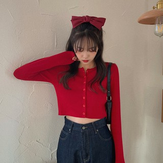 Áo thun cài khuy croptop style đáng yêu Hàn Quốc nhiều màu