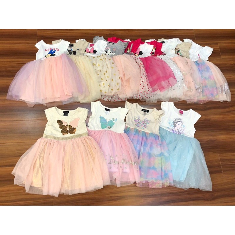 Váy disney dư xịn thân áo cotton kết hợp chân váy voan mềm bé gái nào cũng mê các mẹ ơi 😍