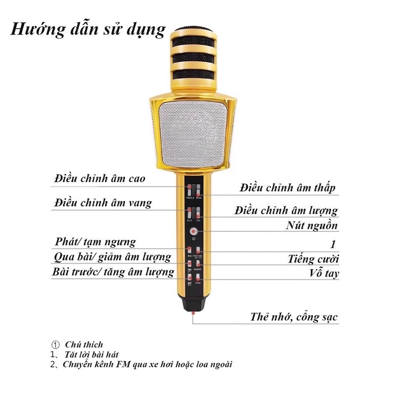 MICRO Không Dây Cầm Tay SD17 - Mic hát karaoke bluetooth âm thanh chuẩn [ BH 6 tháng 1 đổi 1 ]