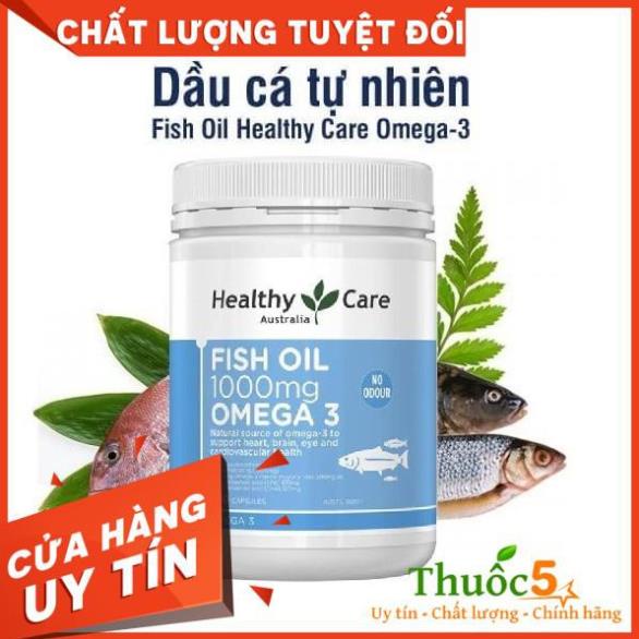 [Giá Gốc] Dầu cá tự nhiên Fish Oil 1000mg Omega 3 Healthy Care - Lọ 400 viên