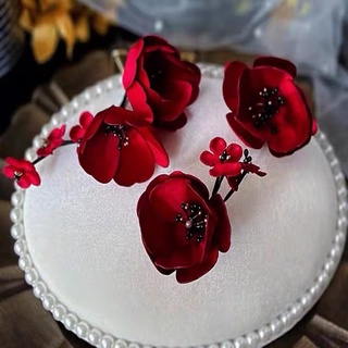 Set hoa kèm ruy băng lụa