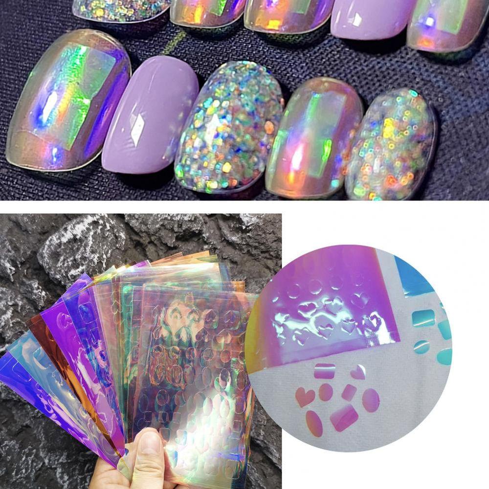 Giấy Bóng Kính Cellophane Lấp Lánh Trang Trí Móng Nghệ Thuật Cho Nữ
