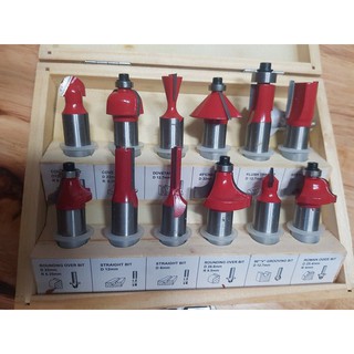 BỘ MŨI PHAY GỖ  12ly -12 món
