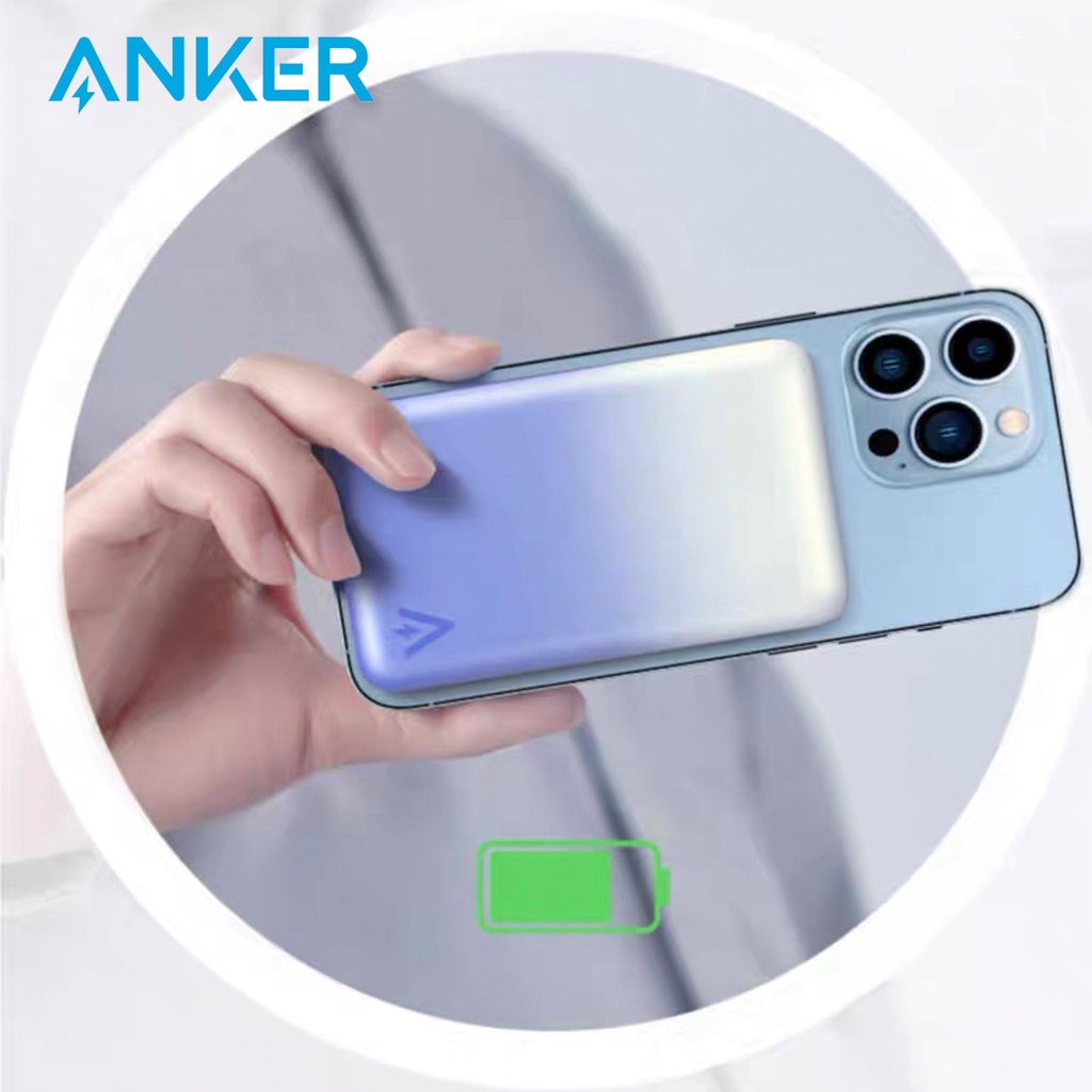 Sạc dự phòng Magsafe ANKER 5000mAh Không dây - A9518 cho  IPhone 12 13  Pro Max Từ tính