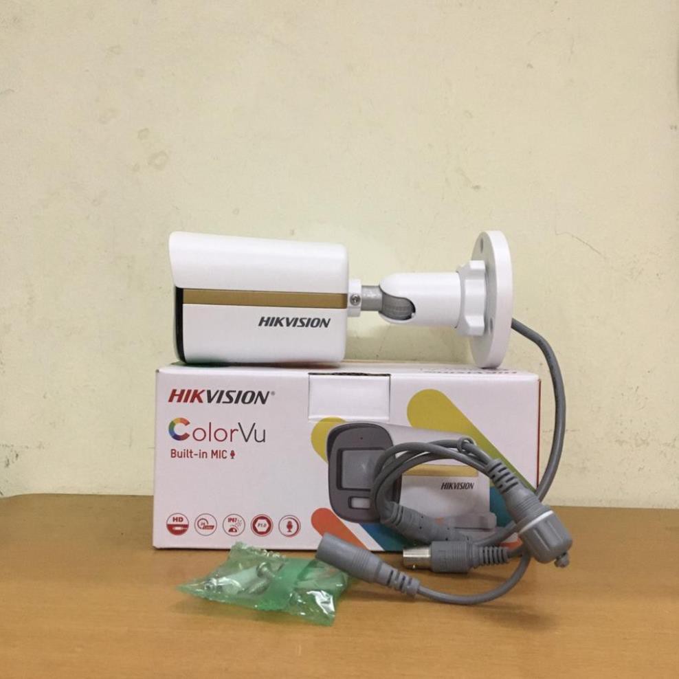 Camera Có màu ban đêm colorvu có míc thu âm HIKVISION 2MP DS-2CE10DF3T-FS -hàng chính hãng