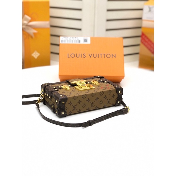 Túi đeo chéo hộp cao cấp mẫu mới thương hiệu Louis Vuitton LV Box Petite Malle Monogram