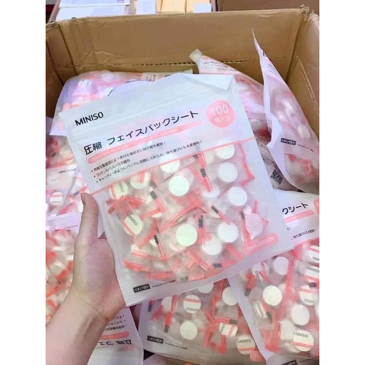 Khăn Giấy Nén, Giấy Ăn Du Lịch Dạng Viên Kẹo 100% Cotton Dầy Dặn+MẶT NẠ NÉN THÁI LAN (CHÍNH HÃNG)