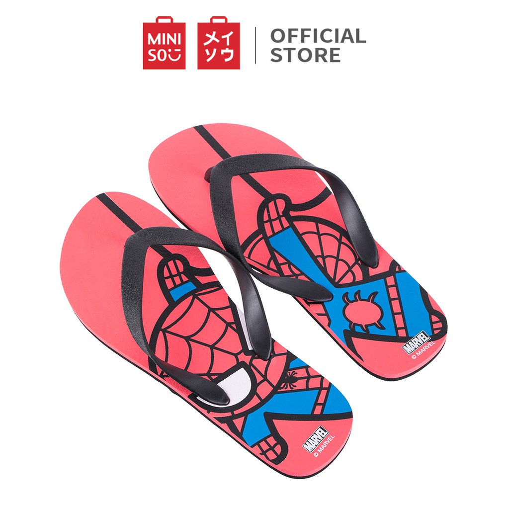 Dép xỏ ngón nam Miniso siêu anh hùng Marvel Spider-Man 220g Size 39/40 - Hàng chính hãng