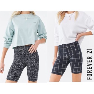 Quần biker short F21 caro đốm nhỏ  F21