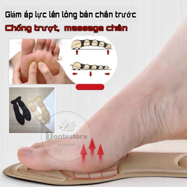 Lót giày cao gót mềm bảo vệ khớp bàn chân, chống đau chân - loại nguyên bàn cao cấp (1 cặp) LOTCG02