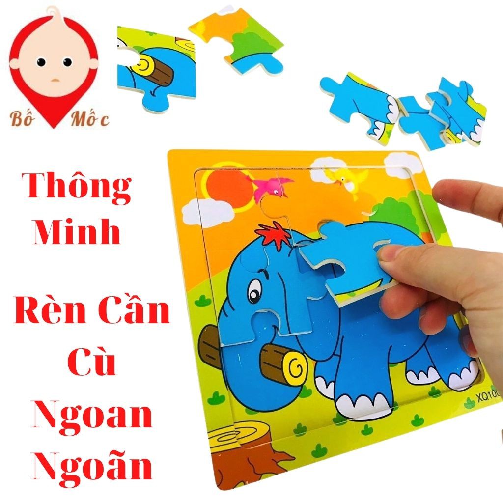 Tranh Gỗ Ghép Hình 9 Miếng - Đồ Chơi Lắp Ghép Thông Minh Cho Bé Phát Triển Tư Duy Sáng Tạo- Shop Bố Mốc