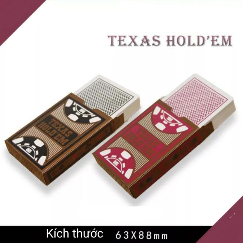 Bài nhựa PVC chuyên nghiệp Texas Hold Em